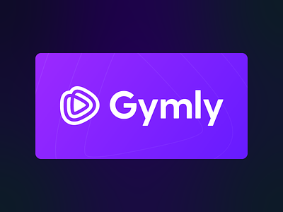 Gymly logo brand gradient gym identity letter logo mark purple sport symbol workout