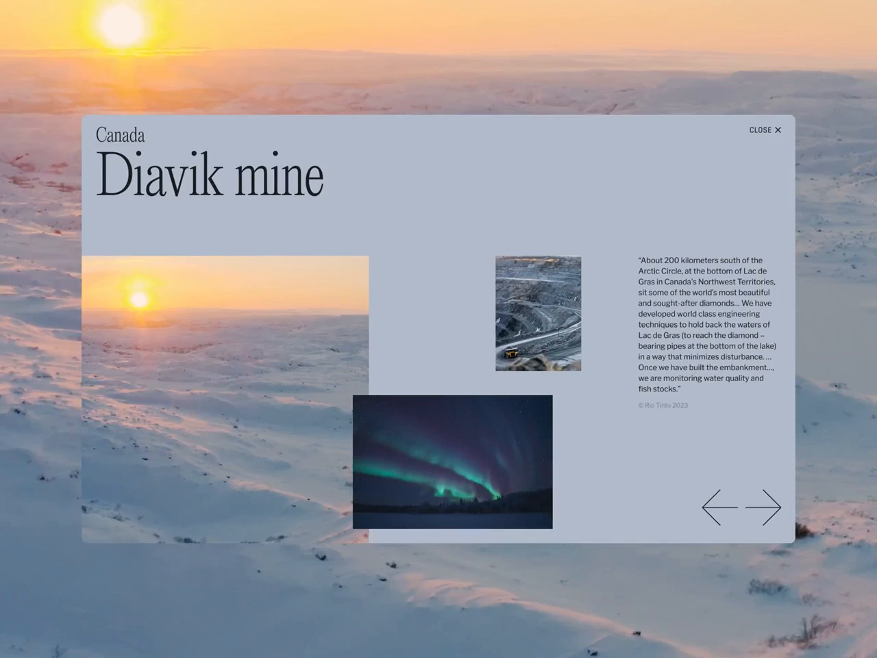 Example of Diamond Journey by Sarine — Website. Locations.