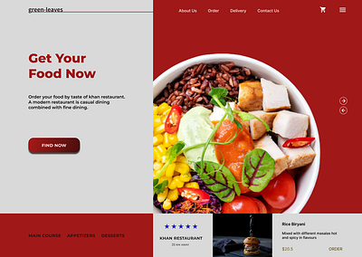 Restaurant Web Design branding design ui uidesigner uiesign uitrends uiux uiuxdesign uiuxtips ux webdesign