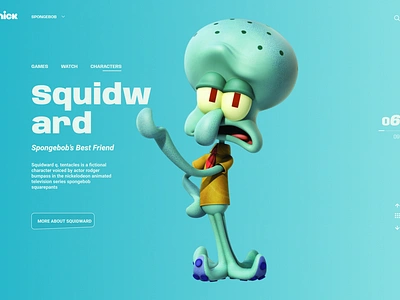 Squidward Web Design branding design ui uiesign uiuxdesign ux webdesign