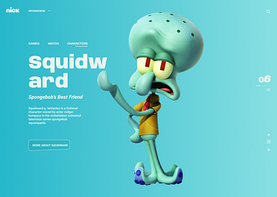 Squidward Web Design branding design ui uiesign uiuxdesign ux webdesign