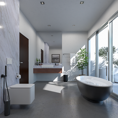 Flush & Wash Co. 3d archviz art design interior re render