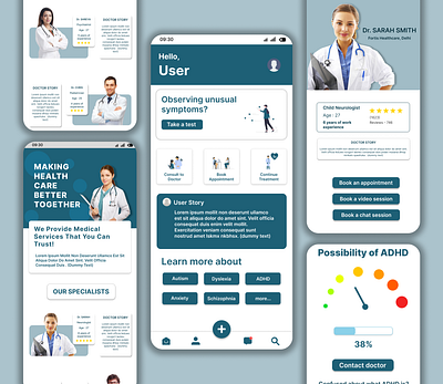 Healthcare App UI Design app design design digital figma interface mobile mobile app mobile app design ui ui design uiux user user experience user interaction