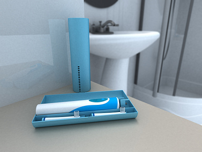 Product Design - Electric Toothbrush Travel Case 3d cad design industrial design product design