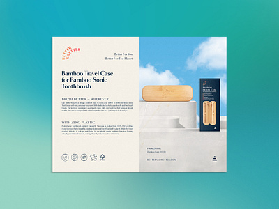 Bamboo Toothbrush Case Fact Sheet design graphic design