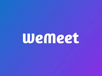 WeMeet branding casual fun gradient graphic design hospitality illustration logo logo design logomark mark meeting social travel