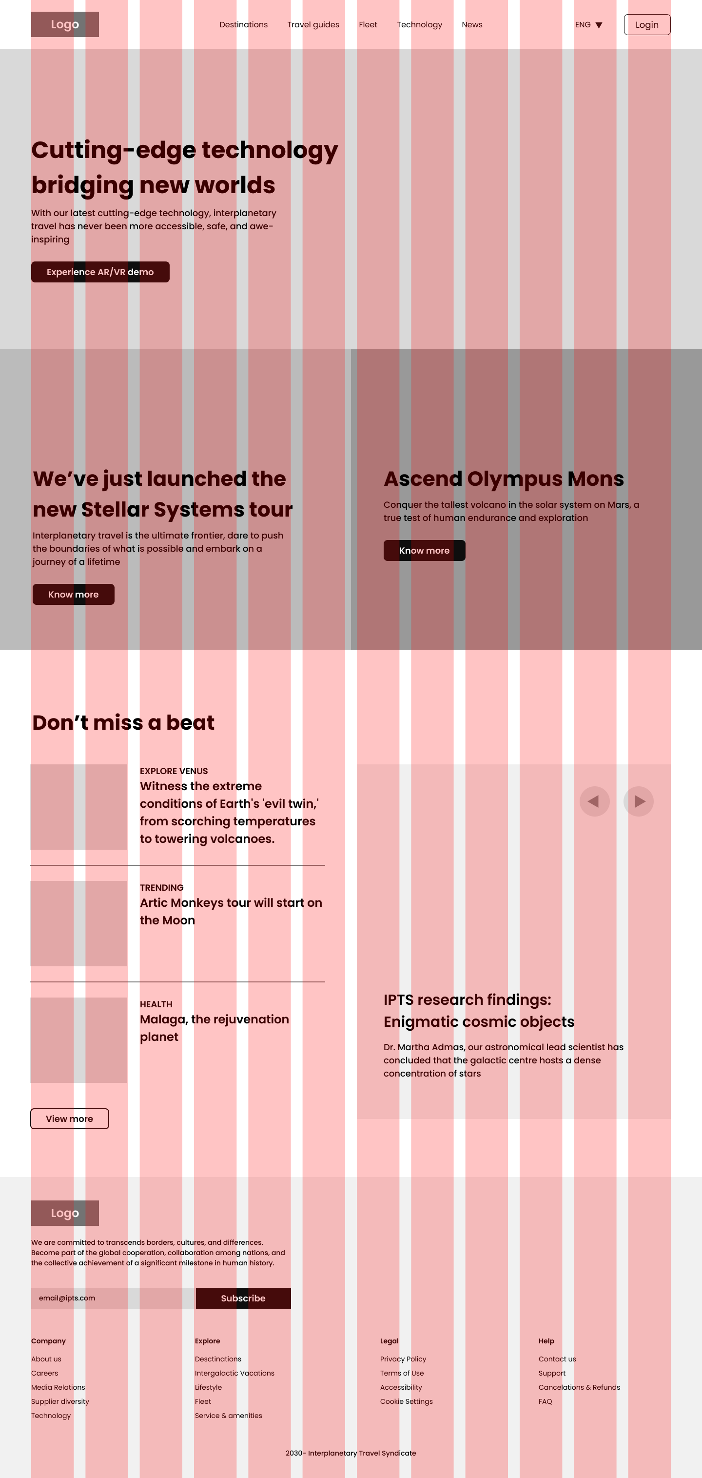 Wireframe + guides - IPTS Org