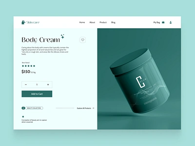 Cosmetics Webpage care cosmetics cream design interface product design skin skin care ui uiux uiux design web design website wepage