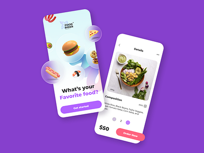 Food Delivery App 3d app app design figma mobile ui