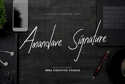 Amandave Signature – Stylish Signature Font corporate branding