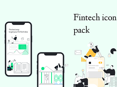 Fintech icon pack branding design finance fintech graphic design icons illustration ui website
