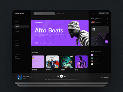 KodakMusic/Darkmode branding design product product design ui ux