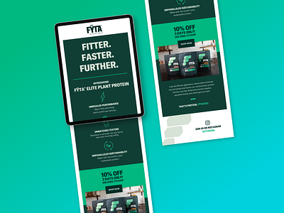 Protein Newsletter Design email fitness graphic design supplements