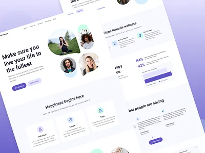 MindShift Therapy- Therapy Landing Page Design landing page landing page design ui ui design uiux uiux design web design website design website designing