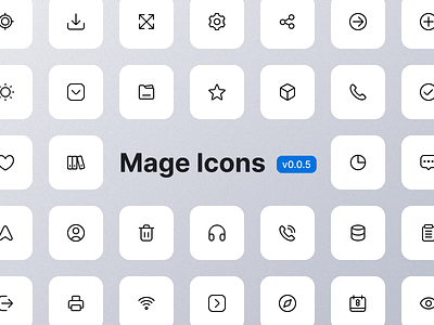 Mage Icons v0.0.5 Open-Source Icon Pack 24 pixel grid icons free icons icon icon design icon pack icon system iconography icons mage mage icons minimal icons nepal open source ui ux design