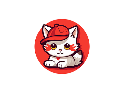 SVG cat in red cap cat cat in red cap download cat logo cat red cap svg cat