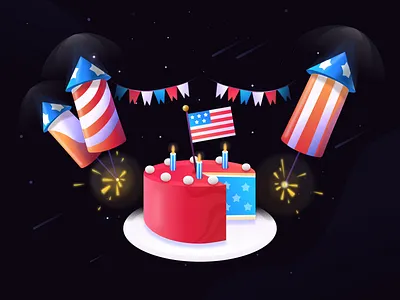 Happy Independence Day! card design graphic design greetings holiday illustration independence day