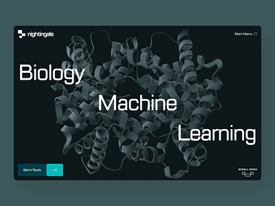 🧪 SH nightingale.ai | Biotech Drug Discovery AI Website | About 3d ai animation biology biotech cancer dark disease drug drug discovery green health healthcare healthtech landing page machine learning medical science therapeutics web design