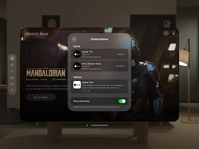 Apple TV APP UI(VisionOS) app apple design spatial ui ui visionos