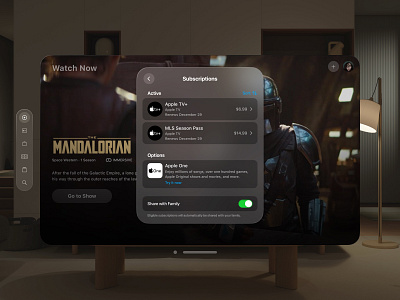 Apple TV APP UI(VisionOS) app apple design spatial ui ui visionos