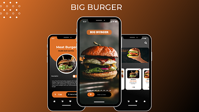 Burger Delivery App app branding design illustration mockups ui vector