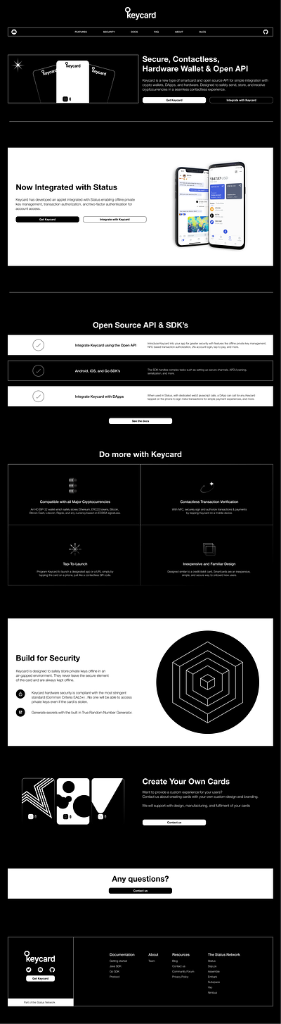 Keycard reimagine black branding design graphic design landing page minimal type ui