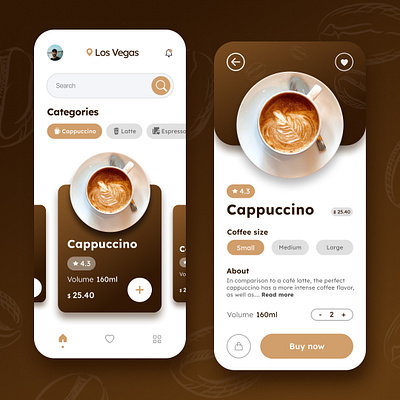 Coffee App Design-UIdesignz app branding dashboard design graphic design illustration logo mobile app design ui ux