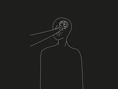 Mind Is a prison black distress feel blue graphic hand illustration mind press prison stress vector