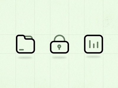 Daily ui - Icons app daily ui design file icon files green icons minimal noise ui ux