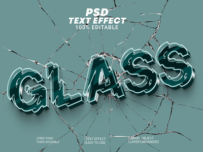 Glass 3d text style effect 3d text effect 3d text style glass glass text effect psd text effect text effect text style text style effect