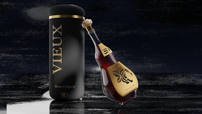 Vieux Wine 3D 3d 3dmodeling branding design illustration logo motion graphics product wine