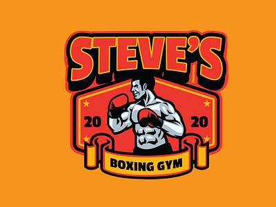 Steve's Boxing Gym Logo Design brand identity design branding design graphic design illustration logo vector