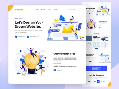 Digital Services Website UI Design branding business design graphic design homepage illustration inspiration landing page landing page design ui userinterfacedesign webpage websitedesign