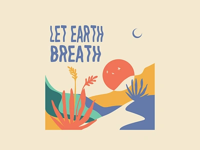 Let Earth Breath Poster Design branding design graphic design illustration poster design