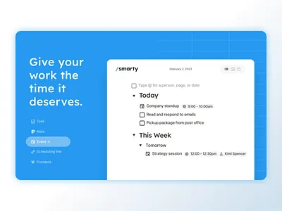 Smarty.ai - Ads Animation ad ads ai animation animation design calendars events fb flat json lottie motion notes prototype prototyping schedule scheduled links social media socmed tasks