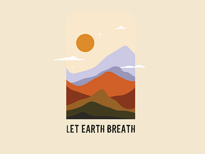 Let Earth Breath Poster Design branding design illustration poster design vector