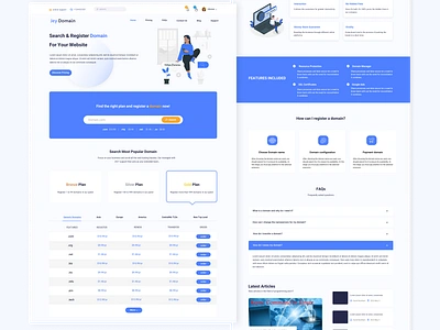 Jey Domain - Domain registrar service animation branding design domain domain service graphic design hosting hosting servvice il illustration price table pricing registrar search search box ui ux vector web hosting website