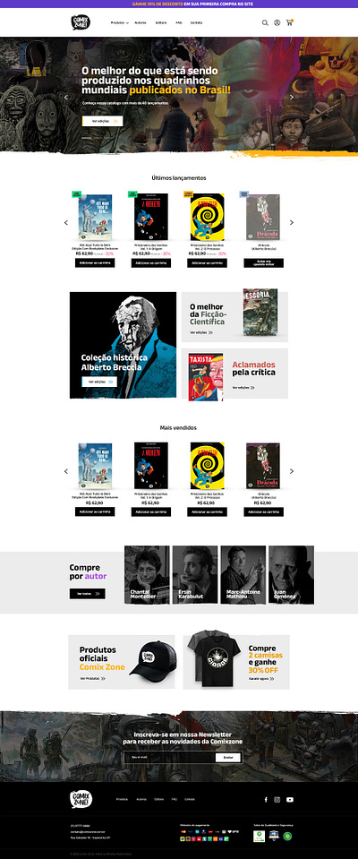 Comixzone Website design figma ui user interface ux web design