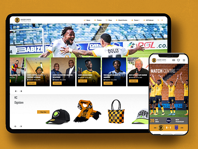 Kaizer Chiefs Website Update branding creative direction design graphic design kaizer chiefs photoshop ui ux vector