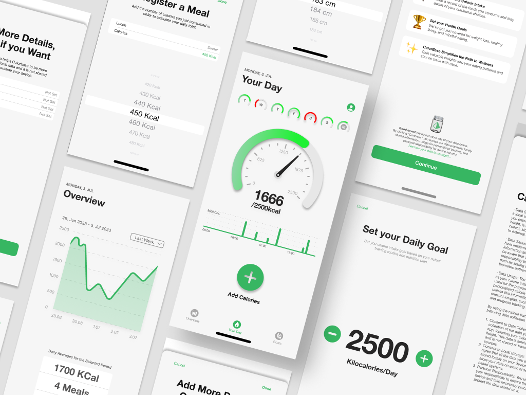 CalorEase - The Simplest Calorie Tracker graphic design ui ux