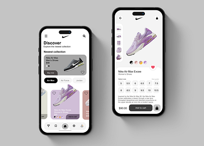 Nike concept app app branding design ui