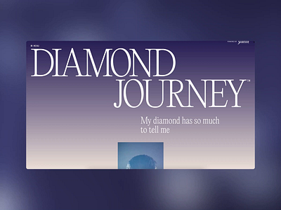 Diamond Journey by Sarine — Website. Intro. 3d design diamonds grid layout motion graphics ui web