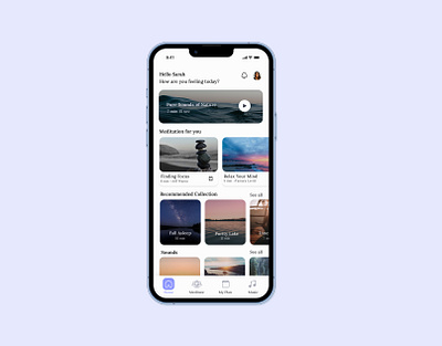 Medith - Meditation App design interaction design mobile app ui design ux design uxui design visual design