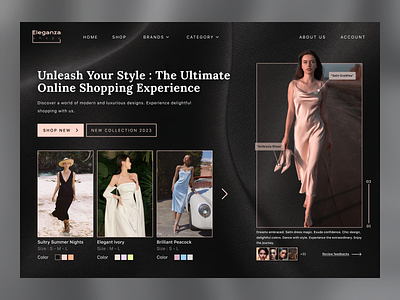 The Online Store Landing Page branding design graphic design ui ux