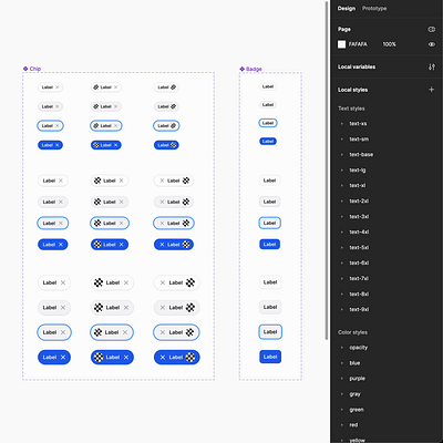 Use Less Variants with Variables in Figma badge chip components design design system figma interface responsive design sketch ui ui kit ux variables