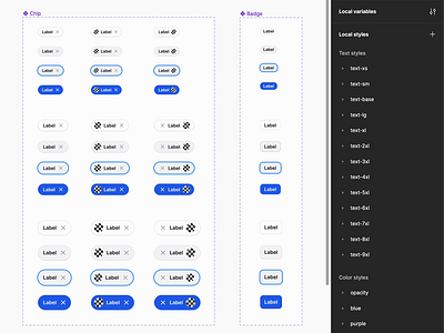 Use Less Variants with Variables in Figma badge chip components design design system figma interface responsive design sketch ui ui kit ux variables