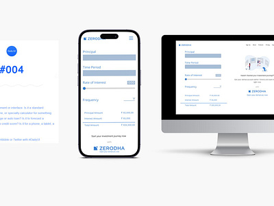 Compound Interest Calculator Home Page compound interest calculator homepage stock uiux zerodha