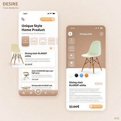 Furniture App 3d animation app appdesign branding cinema4d figma graphic design motion graphics ui ux