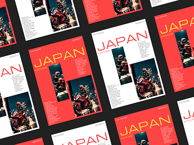 Cover for magazine - Japan Explore ai branding design explore graphic design illustration japan minimal poster red sweden tokio ui ux web white yellow