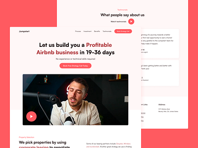 Airbnb agency landing page design ui ux web design